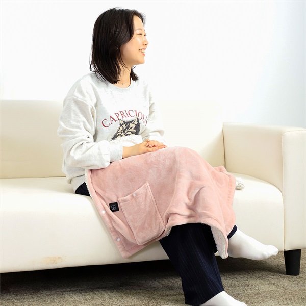 KNOT モコモコあったか電気ひざ掛け