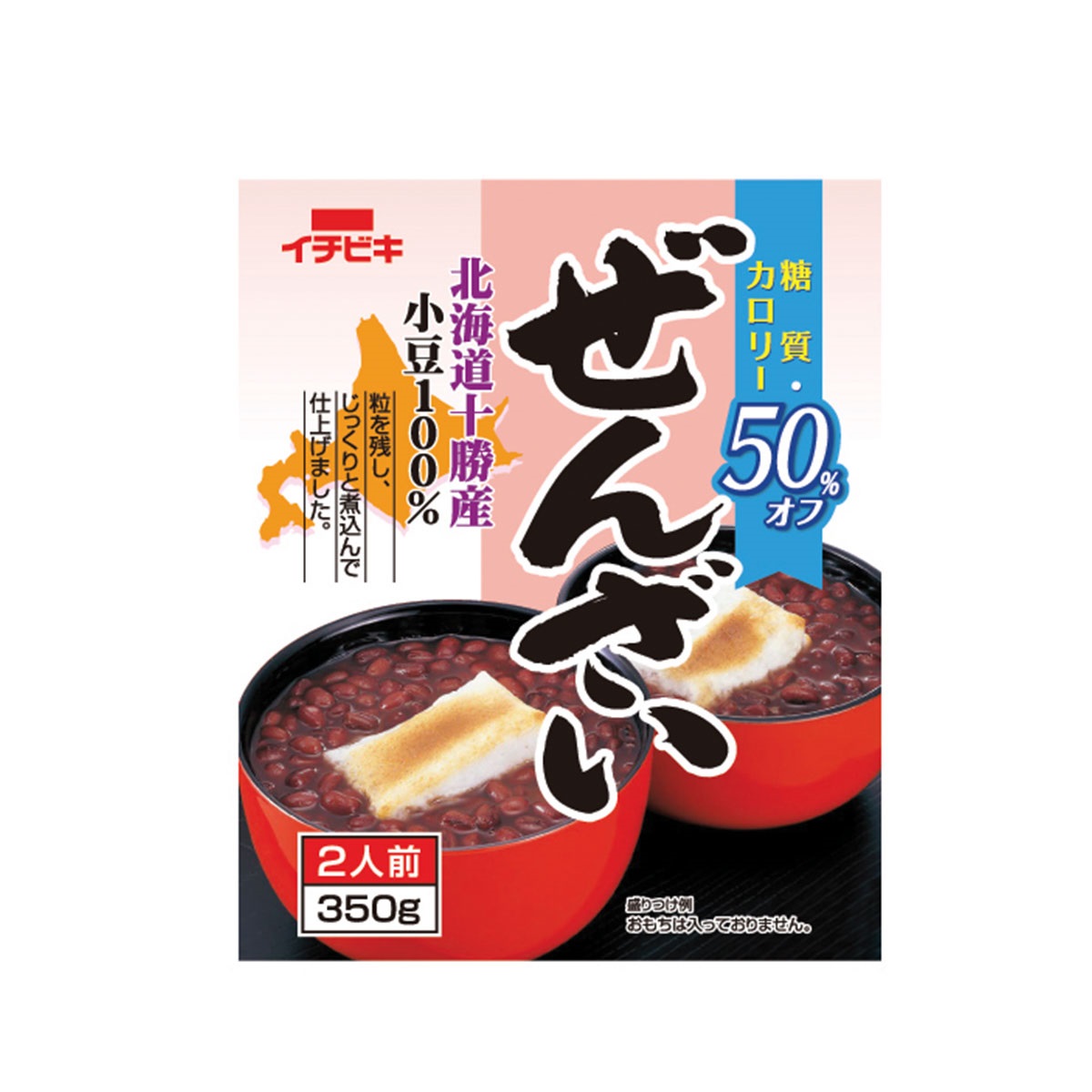 イチビキ 糖質・カロリー50％オフ ぜんざい 2人前 350ｇ