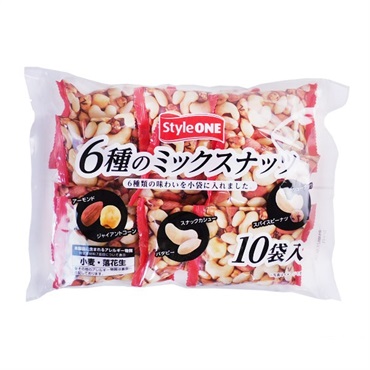 StyleONE 6種のミックスナッツ 22ｇ×10袋入