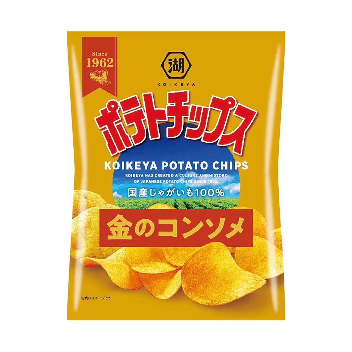 湖池屋 ポテトチップス 金のコンソメ 55g