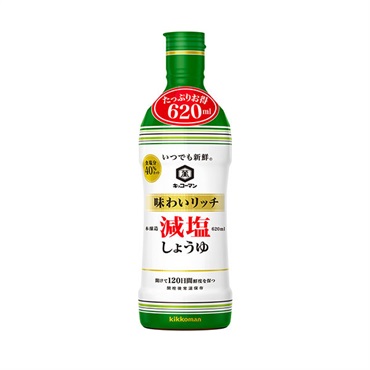 キッコーマン いつでも新鮮 味わいリッチ減塩しょうゆ 620ml