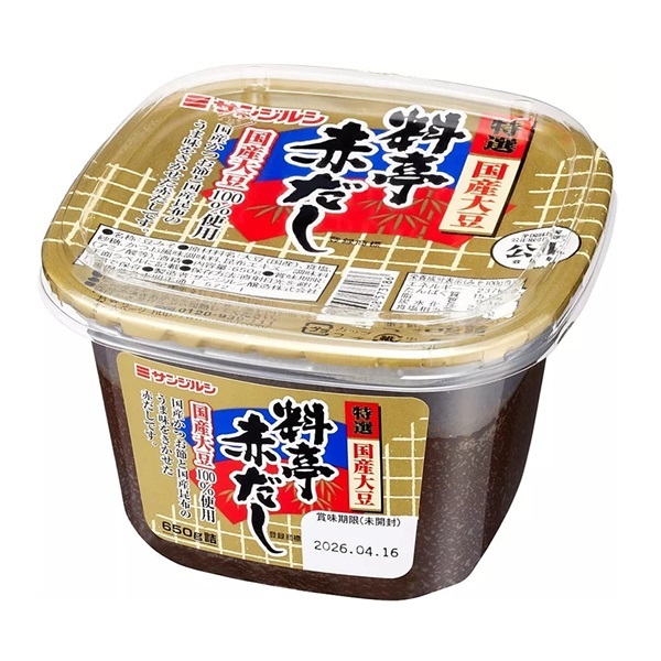 サンジルシ カップみそ特選料亭赤だし 650g