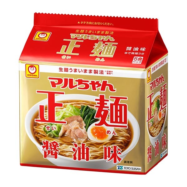 東洋水産 マルちゃん正麺 醤油味 5食パック （105g×5食入）