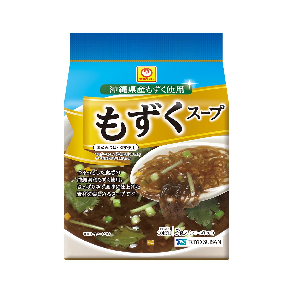 東洋水産 マルちゃん 沖縄県産もずく使用 もずくスープ 5食入　【合計5500円(税込)以上で送料100円対象品】