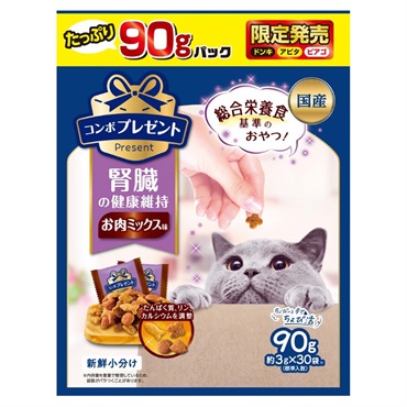 【ドンキ・アピタ・ピアゴ限定】コンボ　プレゼント　キャット　おやつ　腎臓の健康維持　お肉ミックス味　90g