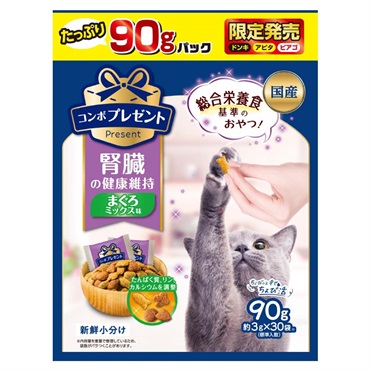 【ドンキ・アピタ・ピアゴ限定】コンボ　プレゼント　キャット　おやつ　腎臓の健康維持　まぐろミックス味　90g