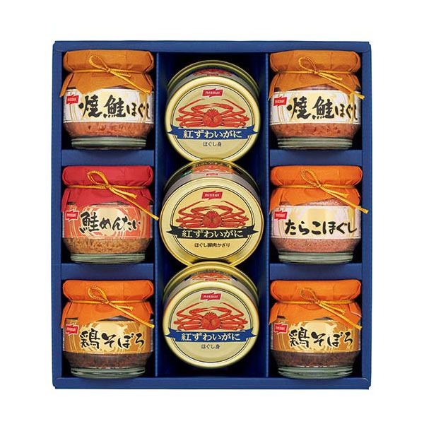 ニッスイ 紅ずわいがに缶詰・瓶詰詰合せ BK-50C