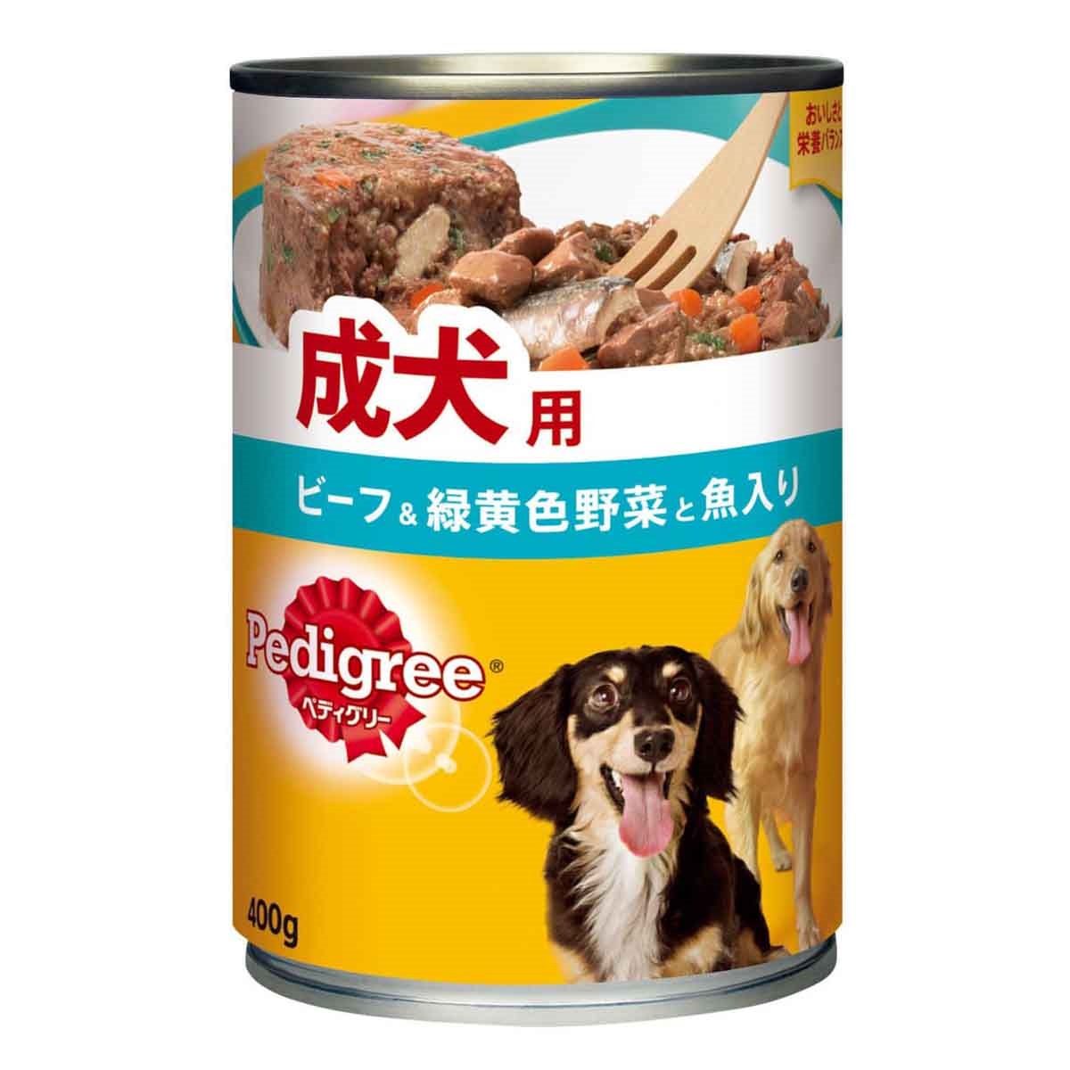 ペディグリー　成犬用　ビーフ&緑黄色野菜と魚入り　400g