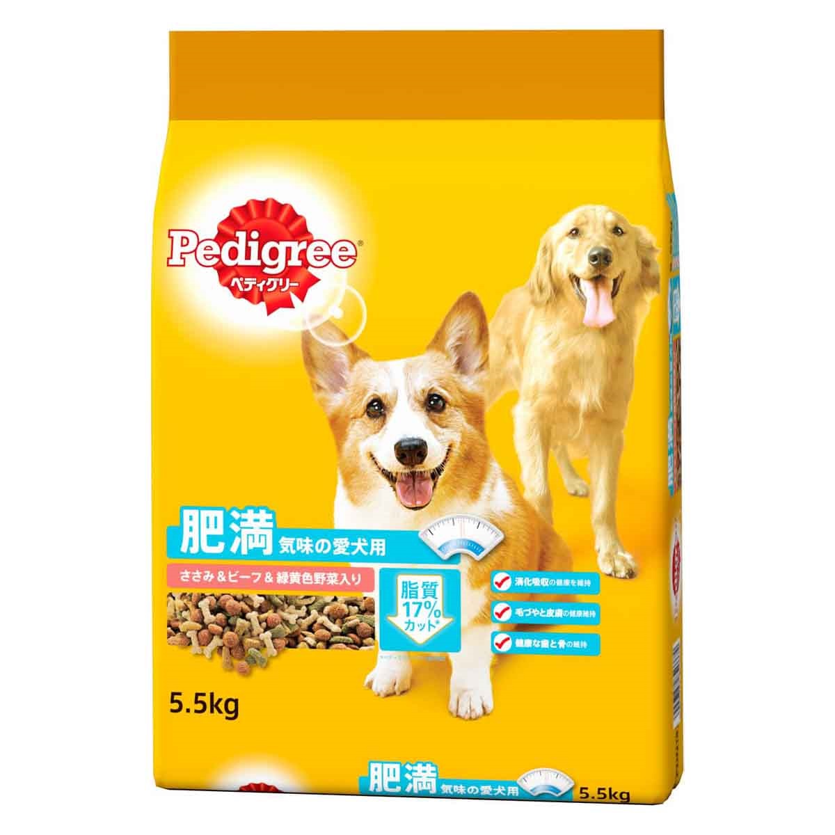 ペディグリー　肥満気味の愛犬用　ささみ&ビーフ&緑黄色野菜入り　5.5kg