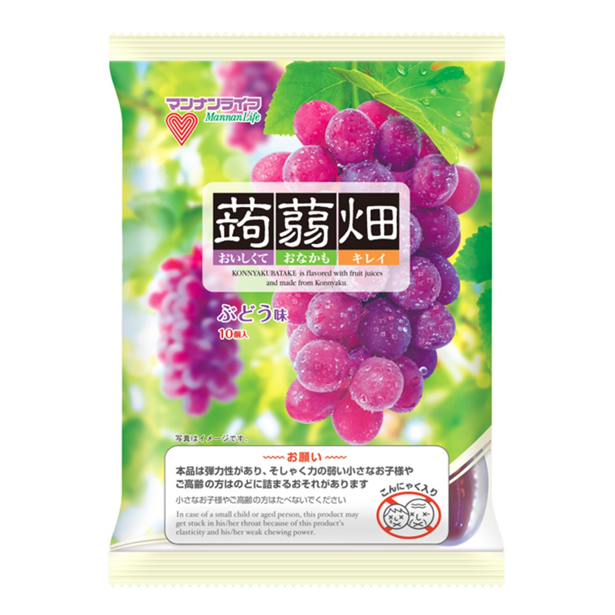 マンナンライフ 蒟蒻畑 ぶどう味 10個入
