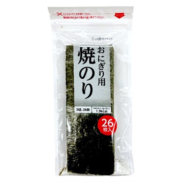 浜乙女 おにぎり用焼のり 3切26枚
