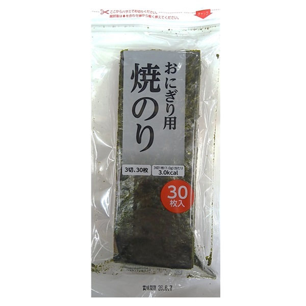 浜乙女 おにぎり用焼のり 3切30枚