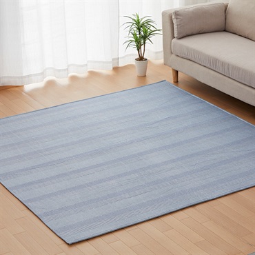 ヘリンボーン 中敷カーペット 正方形 2.2畳 185x185cm ネイビー