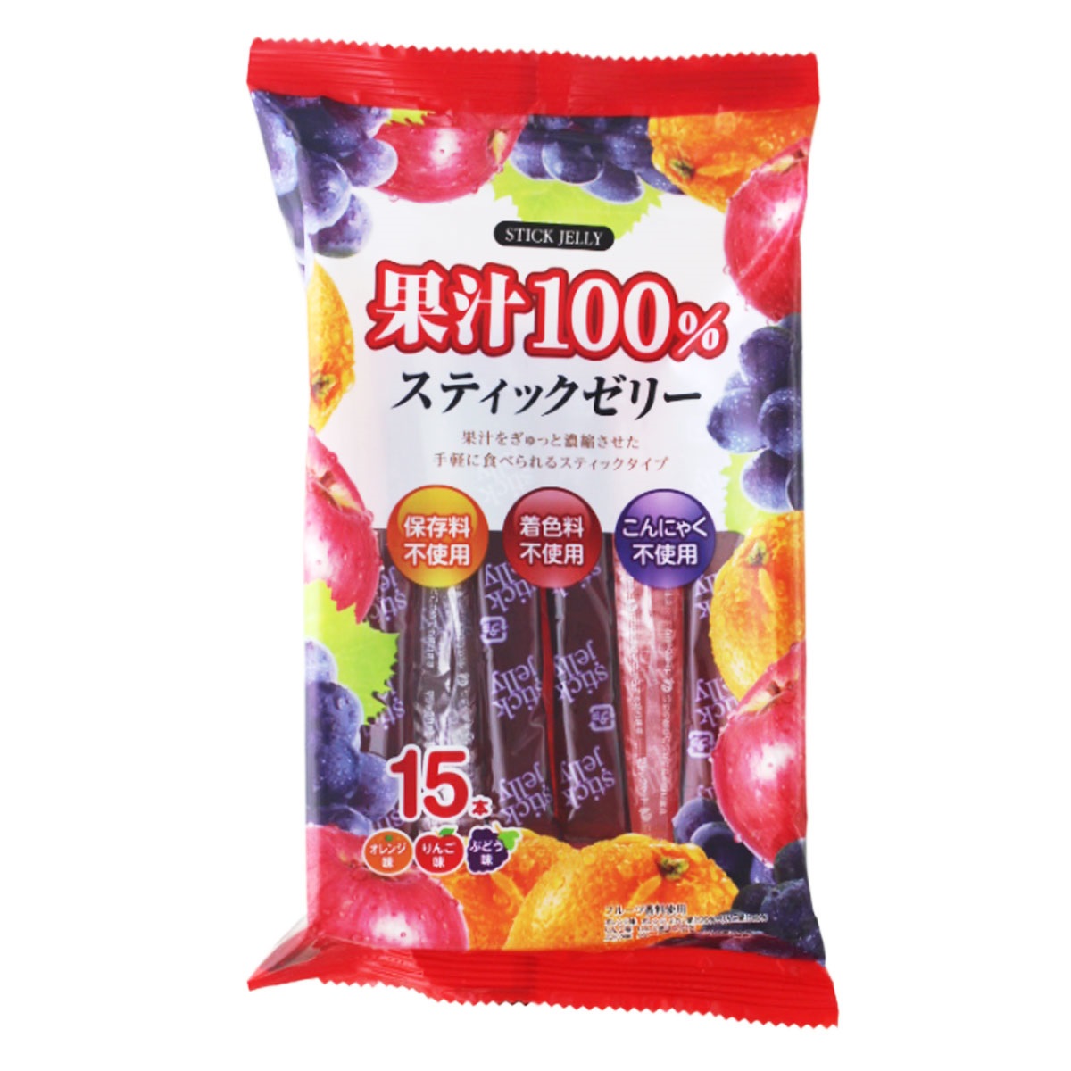 リボン 果汁100％スティックゼリー 15本入