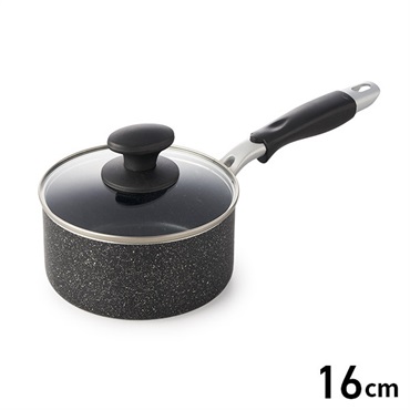 【IH対応】お手入れしやすいマーブル片手鍋 16cm