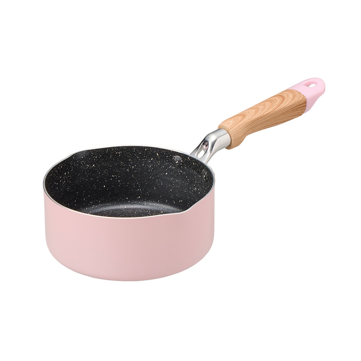 【IH対応】HOME MADE COOK　ミルクパン16cm　ブロッサムピンク