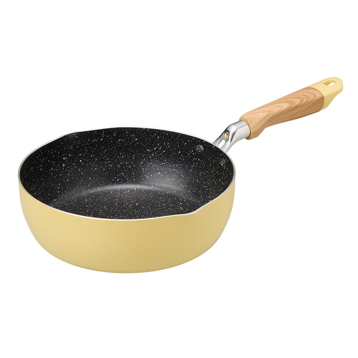 【IH対応】HOME MADE COOK　深型フライパン22cm　ハニーイエロー