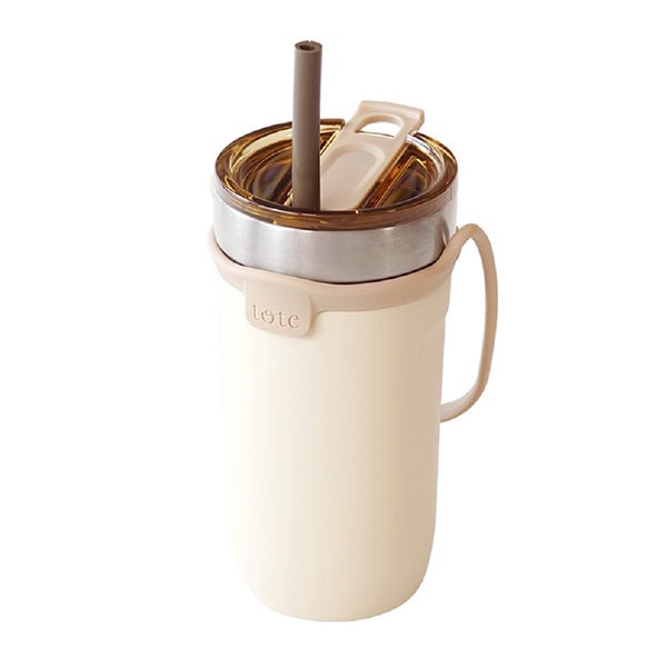 トート ストロー付3wayタンブラー520ml(アイボリー)