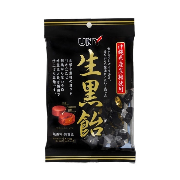 UNY 生黒飴 125g