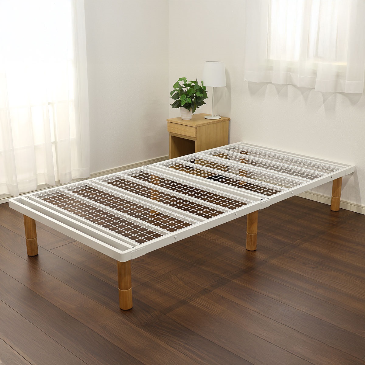 高さ調節できる収納拡張型ベッドフレーム