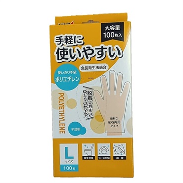 UNY　使いきりポリエチレン手袋　Ｌサイズ 100枚入