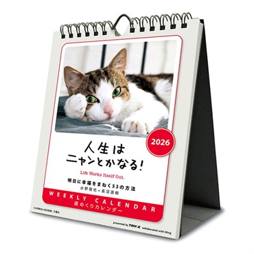 トライエックス　カレンダー　人生はニャンとかなる！　卓上／壁掛　ＣＬー３８４