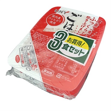 ＵＮＹ　国内産コシヒカリごはん 180g 3食セット