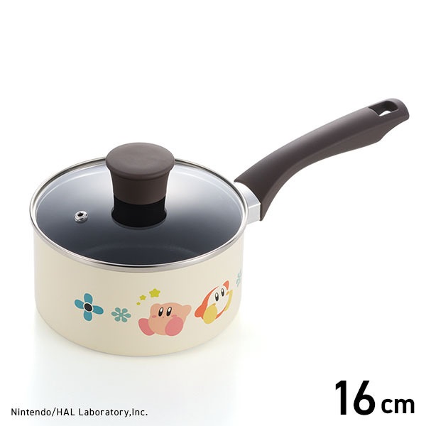 『星のカービィ』IH対応アルミ片手鍋16cm