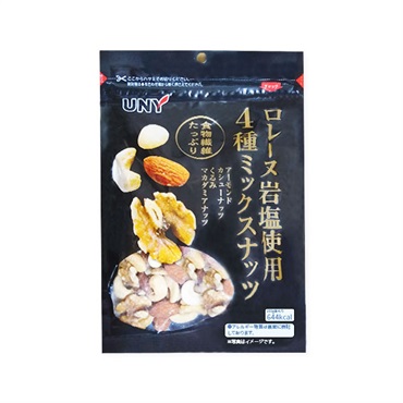 UNY ロレーヌ岩塩使用４種ミックスナッツ 200g
