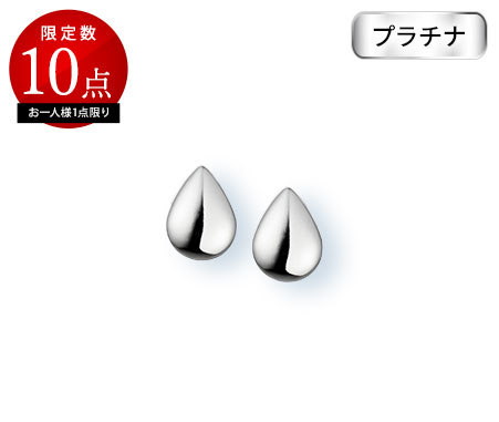 プラチナ地金ピアス（ティアドロップ型）
