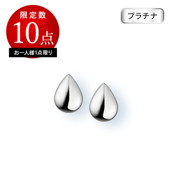 プラチナ地金ピアス（ティアドロップ型）