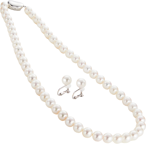 花珠真珠NC＆EGセット 7.5～8mm GGC鑑別書付き