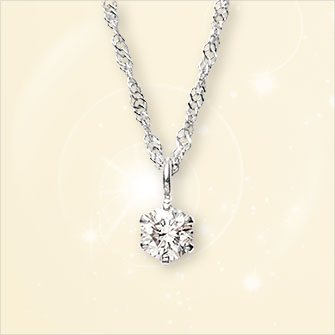 プラチナダイヤモンド ネックレス0.08ct