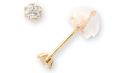 K18イエローゴールド・0.1ct・ピアス