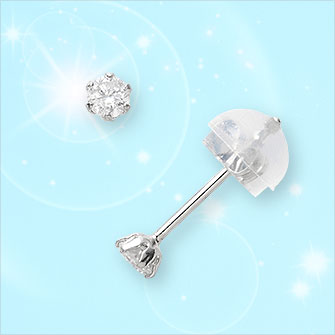 Ptダイヤモンド0.1ct・ピアス