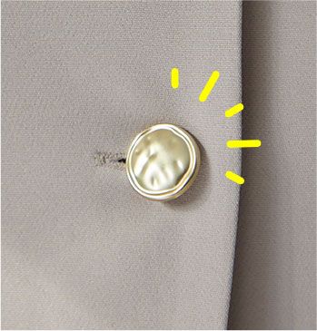 デザイン性のあるボタンがアクセント