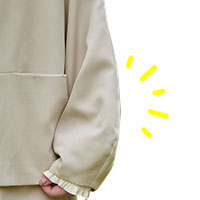 ぽわんとした袖で二の腕すっきり