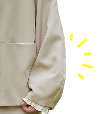 ぽわんとした袖で二の腕すっきり