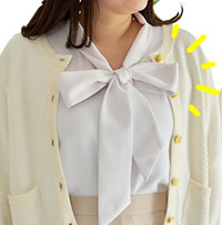 ボリュームボウタイで小顔効果！