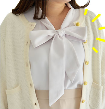 ボリュームボウタイで小顔効果！