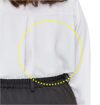 しわになりにくい素材でアイロンいらず！