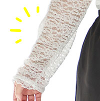 ニットレースで身体のラインを拾いにくい！