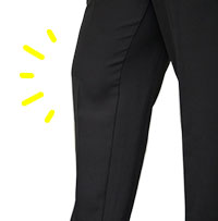 股ずれしにくいマチ付きの縫い目