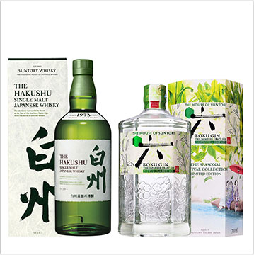 シングルモルトウイスキー 白州・ジャパニーズクラフトジン ROKU  
 六 NORYO TEA EDITION セット