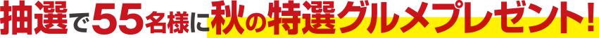 抽選で55名様に秋の特選グルメプレゼント！