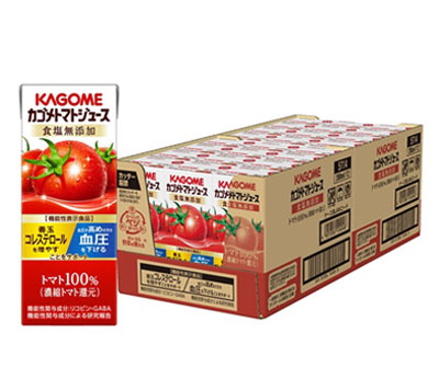 【2本サンプル景品付き】カゴメ トマトジュース 食塩無添加 200ml×24本（1ケース）