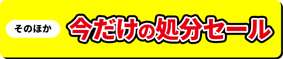 今だけの処分セール